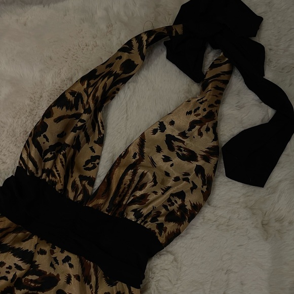 Y2K Animal Print Halter Top - Picture 2 of 3